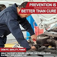 Vista 7 de 2 piezas de viseras solares para lado izquierdo del conductor y derecho del pasajero con luces LED brillantes actualizadas. Reemplazo para Corvette