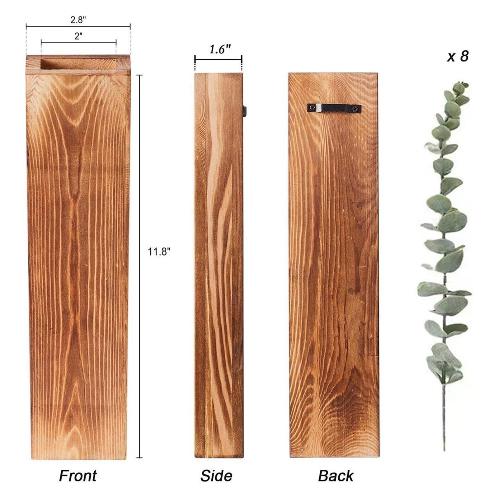 Trockenblumen-Präsentationsständer aus Holz zur Wandmontage Für Haushalt
