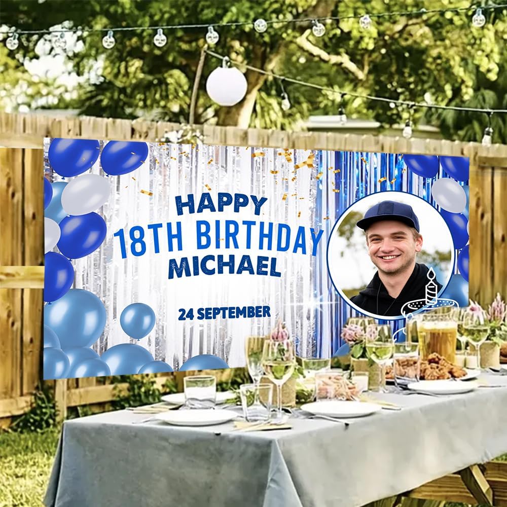 Generic Personalized Happy Birthday Banner, Customized With Name, Indoor And Outdoor Use, 14x26 Inch, Color 8, Occasion: Birthday, Item Type: Banner, Item Type Keyword: outdoor-flags