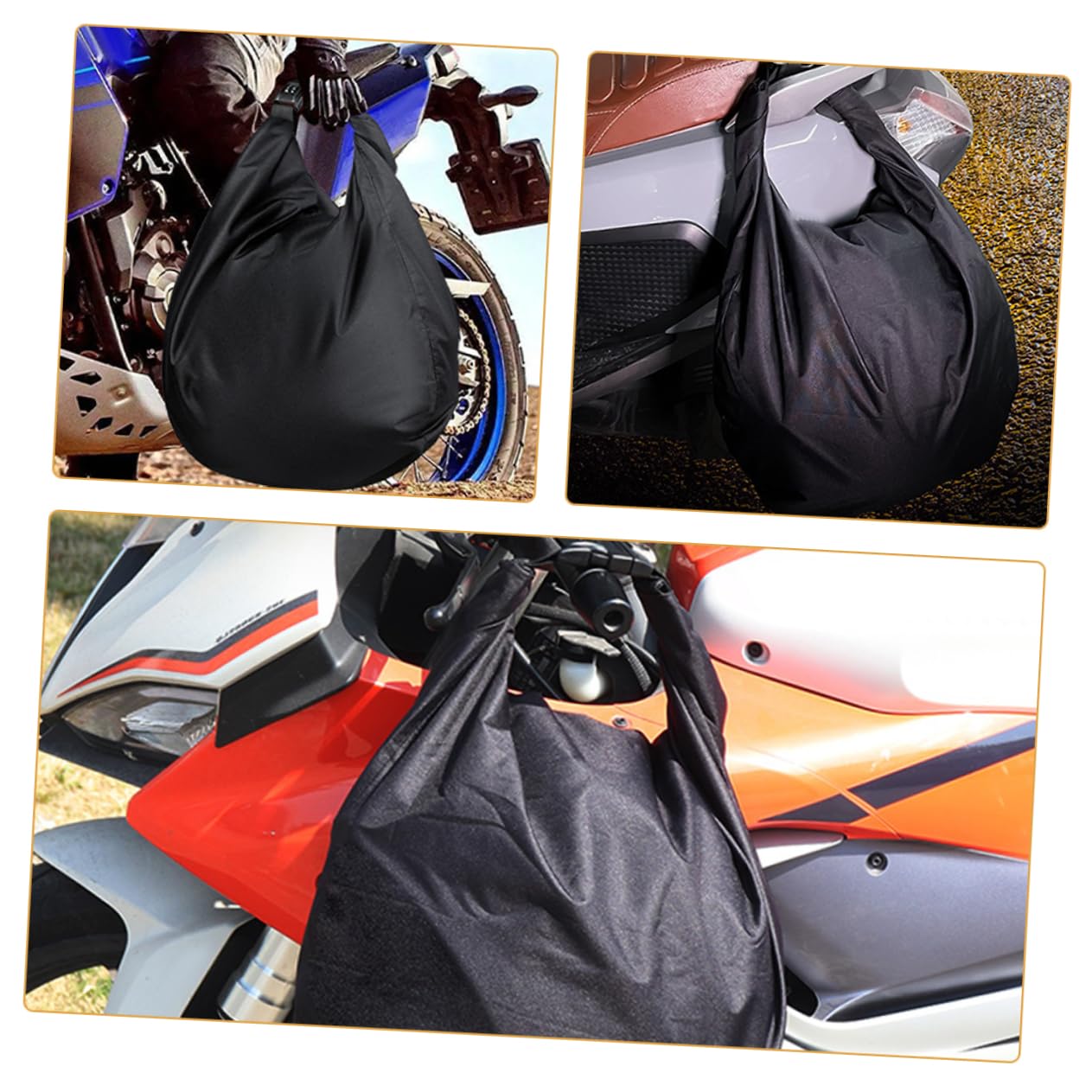 Zerodeko Borsa per Casco Portatile Oxford Nero, Leggera e Richiudibile, per Riporre Casco da Equitazione da Hockey, Pratica e Facile da Aprire