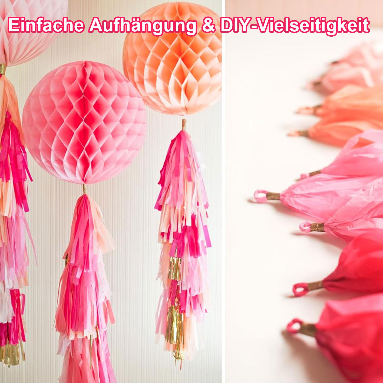24m KREPPGIRLANDEN Bunte Farbige Drehgirlanden Fransen Girlanden Geburtstag 143181185894
