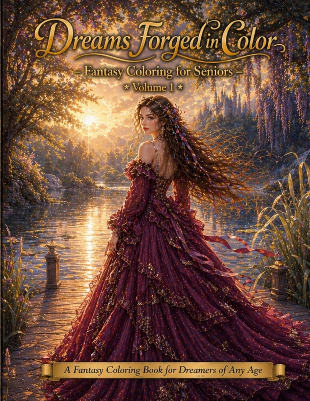 Dreams Forged in Color Fantasy Coloring for Seniors Volume 1: A Fantasy Coloring Book for Dreamers of Any Age (Dreams Forged in Color: Senior Friendly Edition Vol 1)