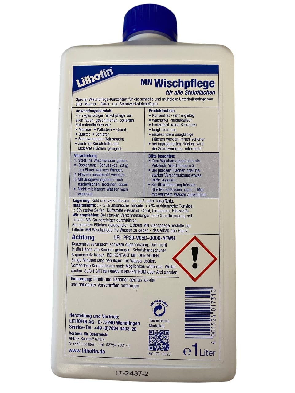 Lithofin MN Produit nettoyant 3 l