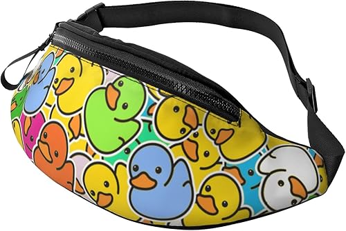 Riñonera cruzada con la bandera de Estados Unidos, para hombres y mujeres, para viajes, caminar, correr, senderismo, pesca., Pato Multicolor 1