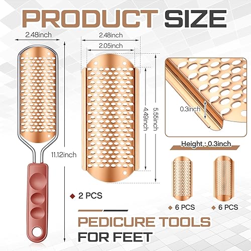 Miniatura 2 de Moxweyeni Colossal - Juego de herramientas de pedicura con 2 estilos de cuchillas de repuesto para callos grandes y pequeños, de acero inoxidable de