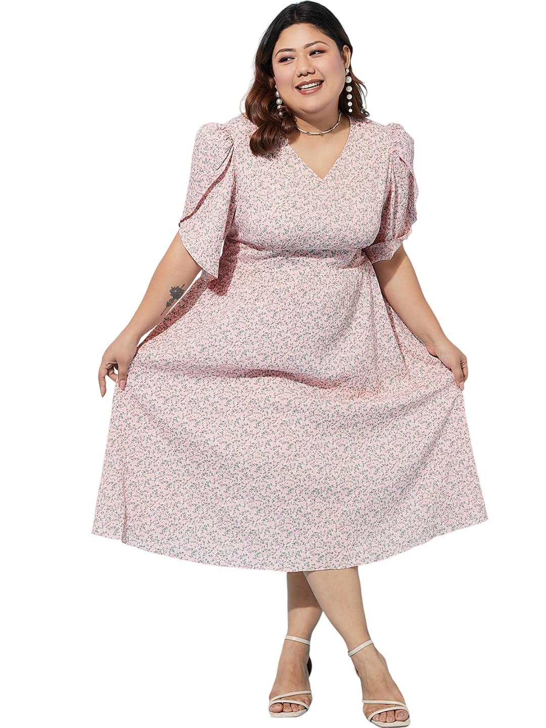 athena lifestyle Athena Peach midi Dress-picture-16
