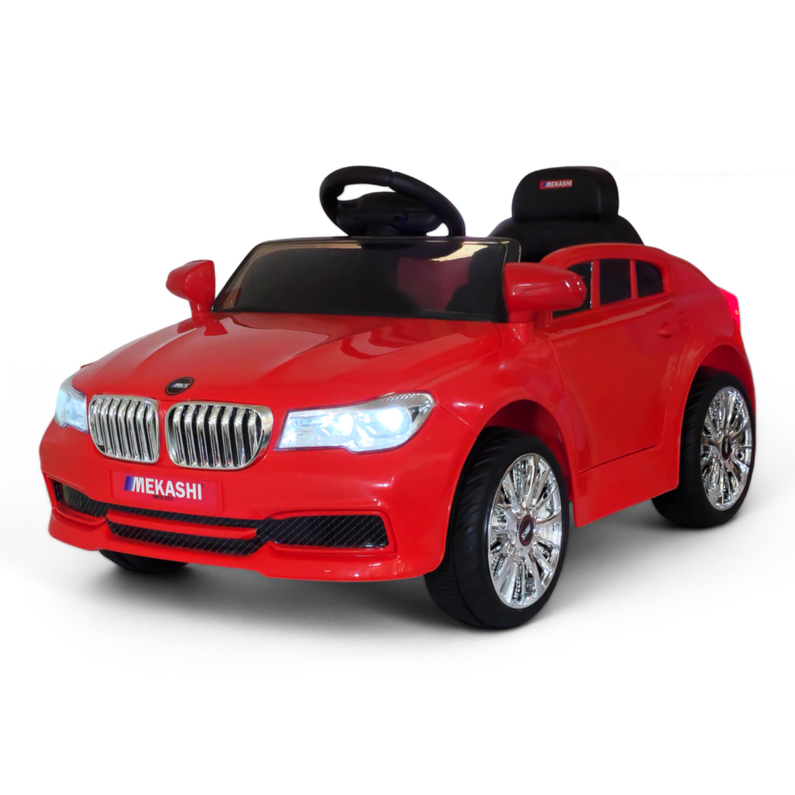 MEKASHI Electric car for Kids Age 1 to 4 Years with 12V Rechargeable Battery, Remote Control, Swing, Bluetooth Music Player, LED Lights, ISI Mark (MKS-005, Red)-image-15