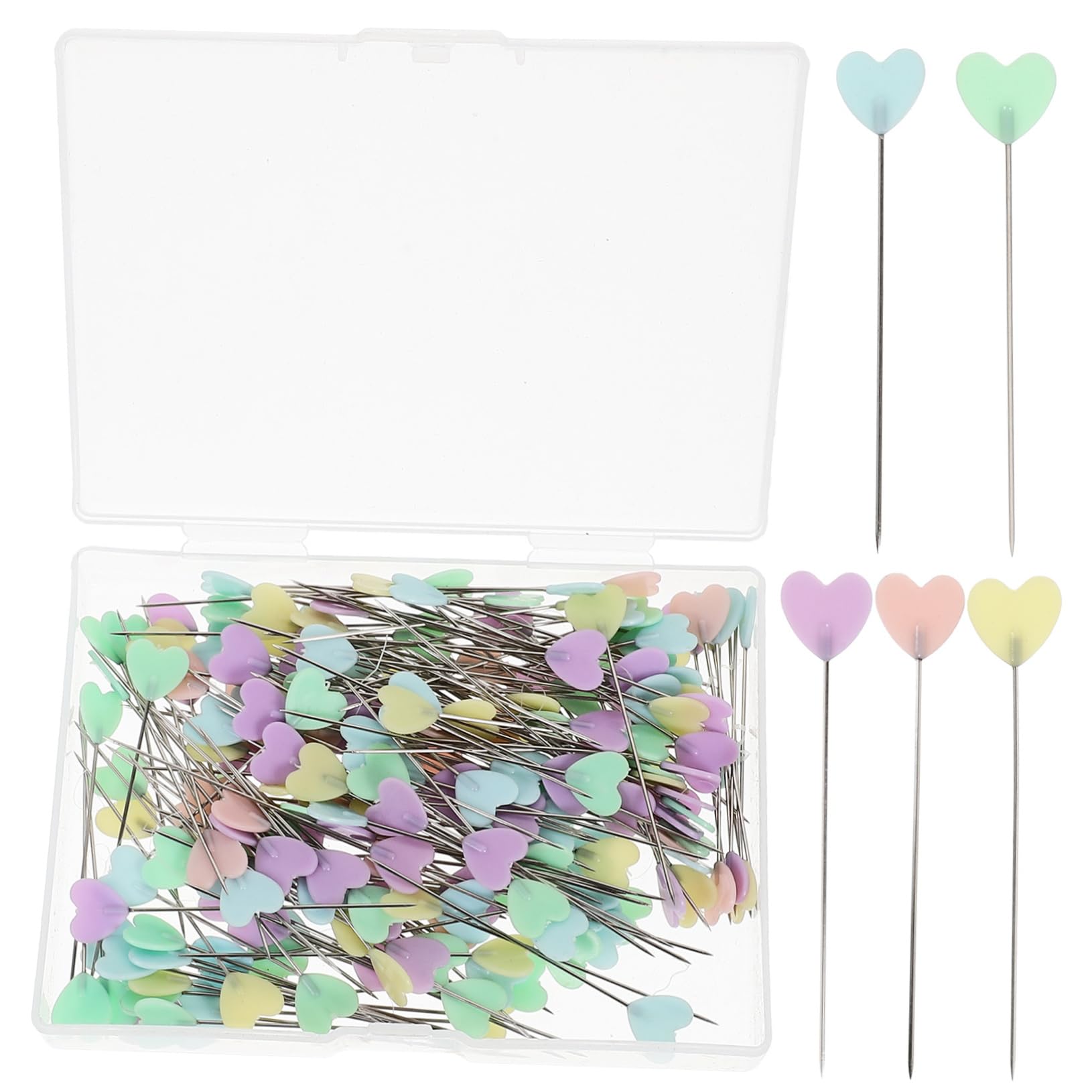 DOITOOL 200Pcs DIY Sewing Pins Portable Decorative Locating Pins for Dressmaking Crafts and Floral Arrangements Safe Lightweight Reusable Sewing Accessories