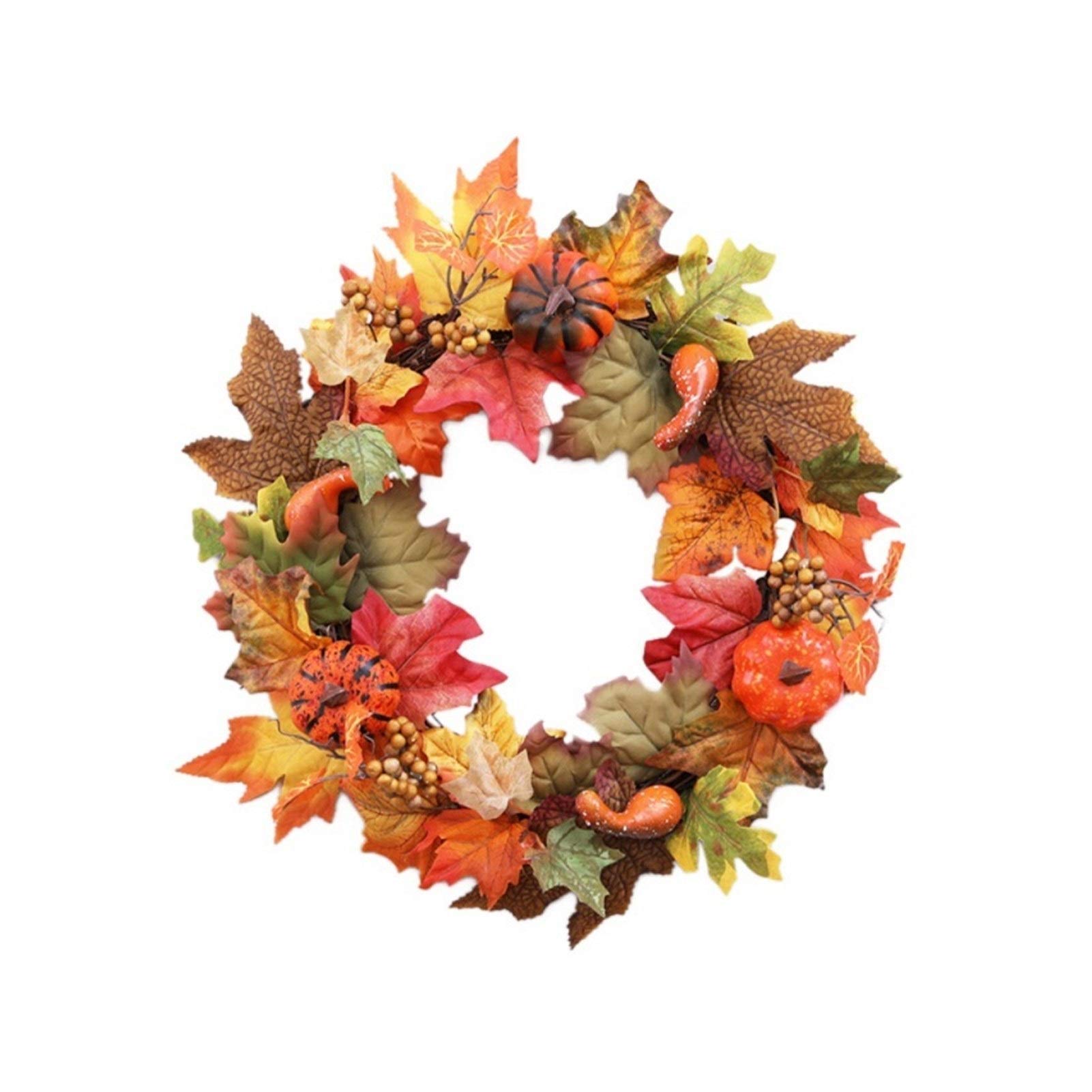 Guirlande de Noël Citrouille artificielle et couronne automne Halloween pour porte