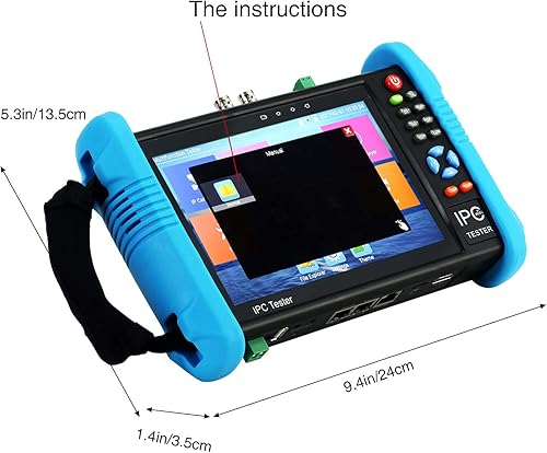 Miniatura 4 de Koolertron Probador de cámara IP de pantalla táctil IPS 4K H.265 de 7 pulgadas - IPC-9800 Plus, CCTV, CVBS, probador analógico, WiFi incorporado