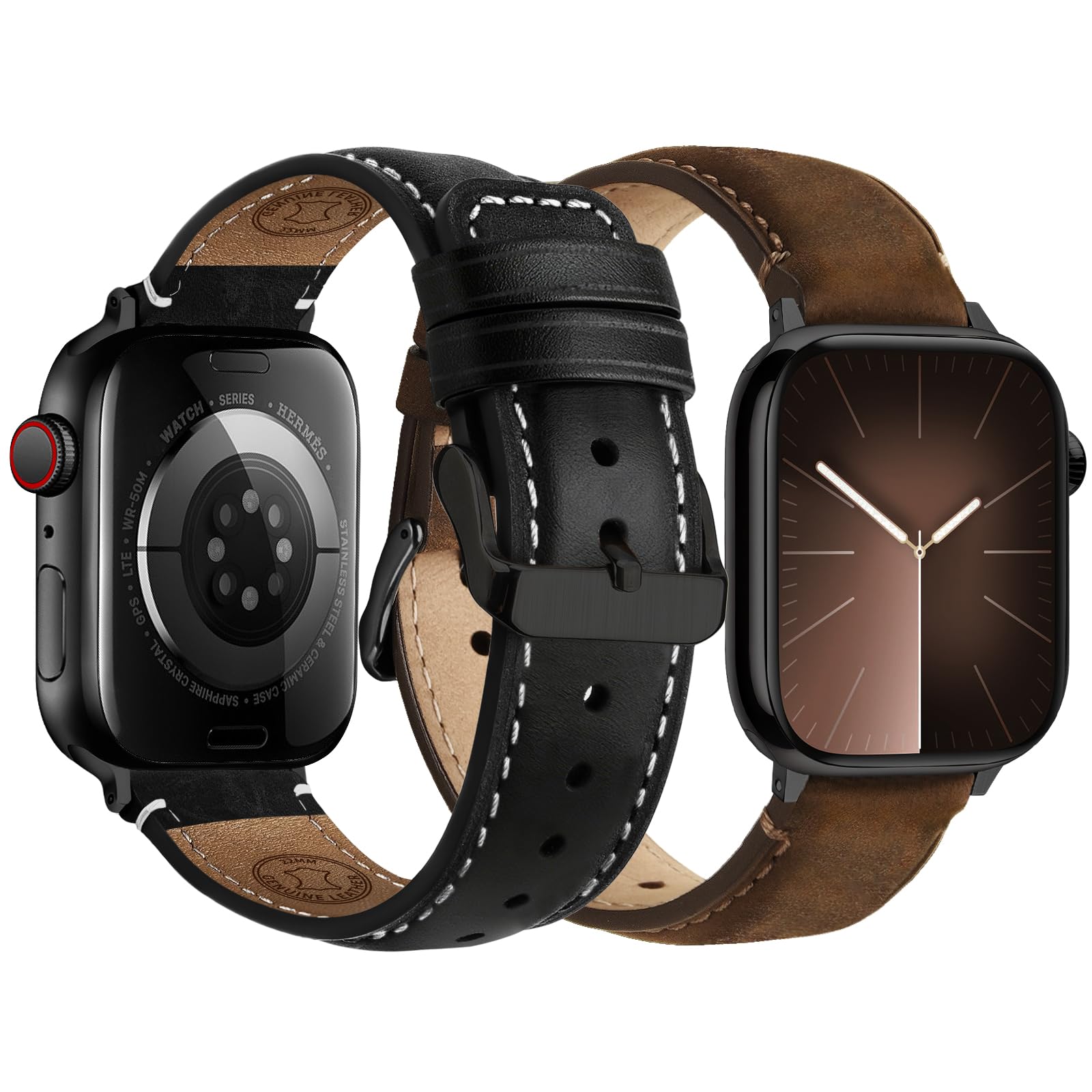 Fullmosa 2-Pack Top-Grain Leather Bands