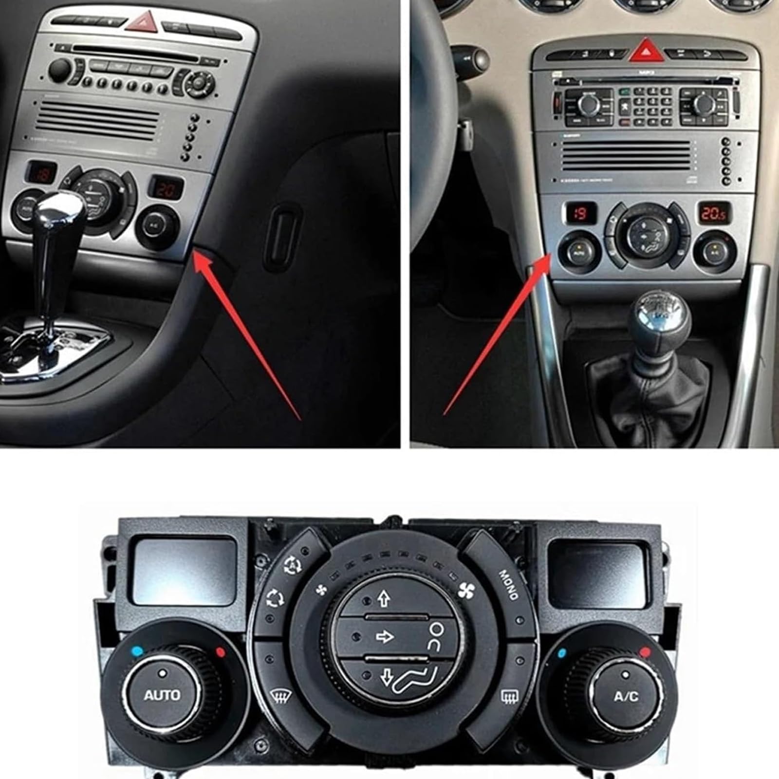 Modulo temperatura interruttori controllo condizionata sensibilità efficienza energetica per unità controllo HVAC per veicoli 408 308CC RCZ 3008