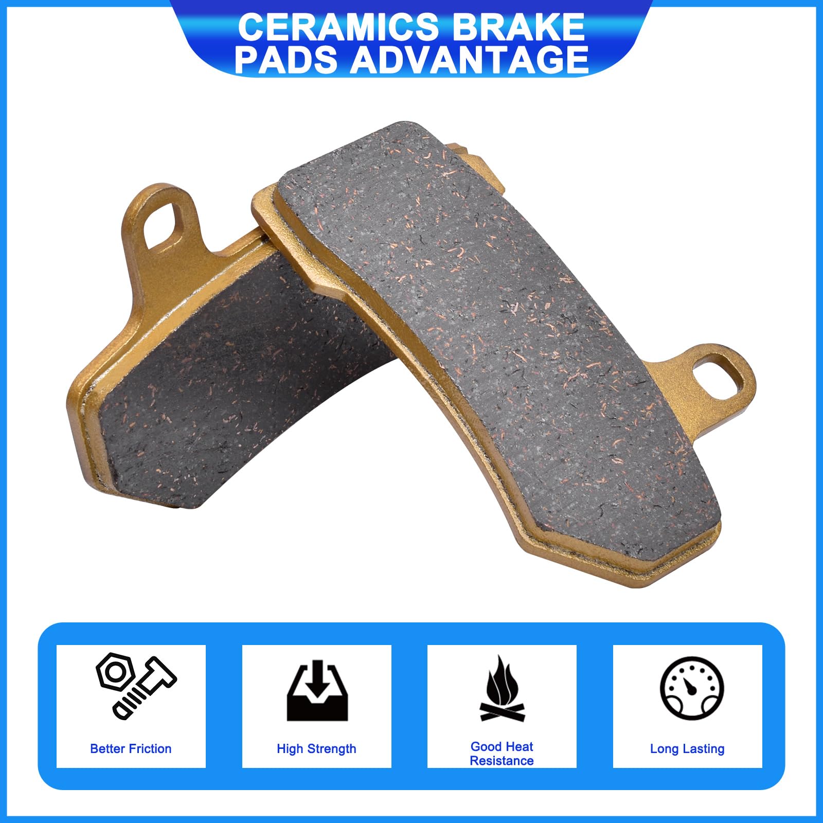 Amazon.com: 41854-08 Ceramic Front and Rear Disc Brake Pad for 