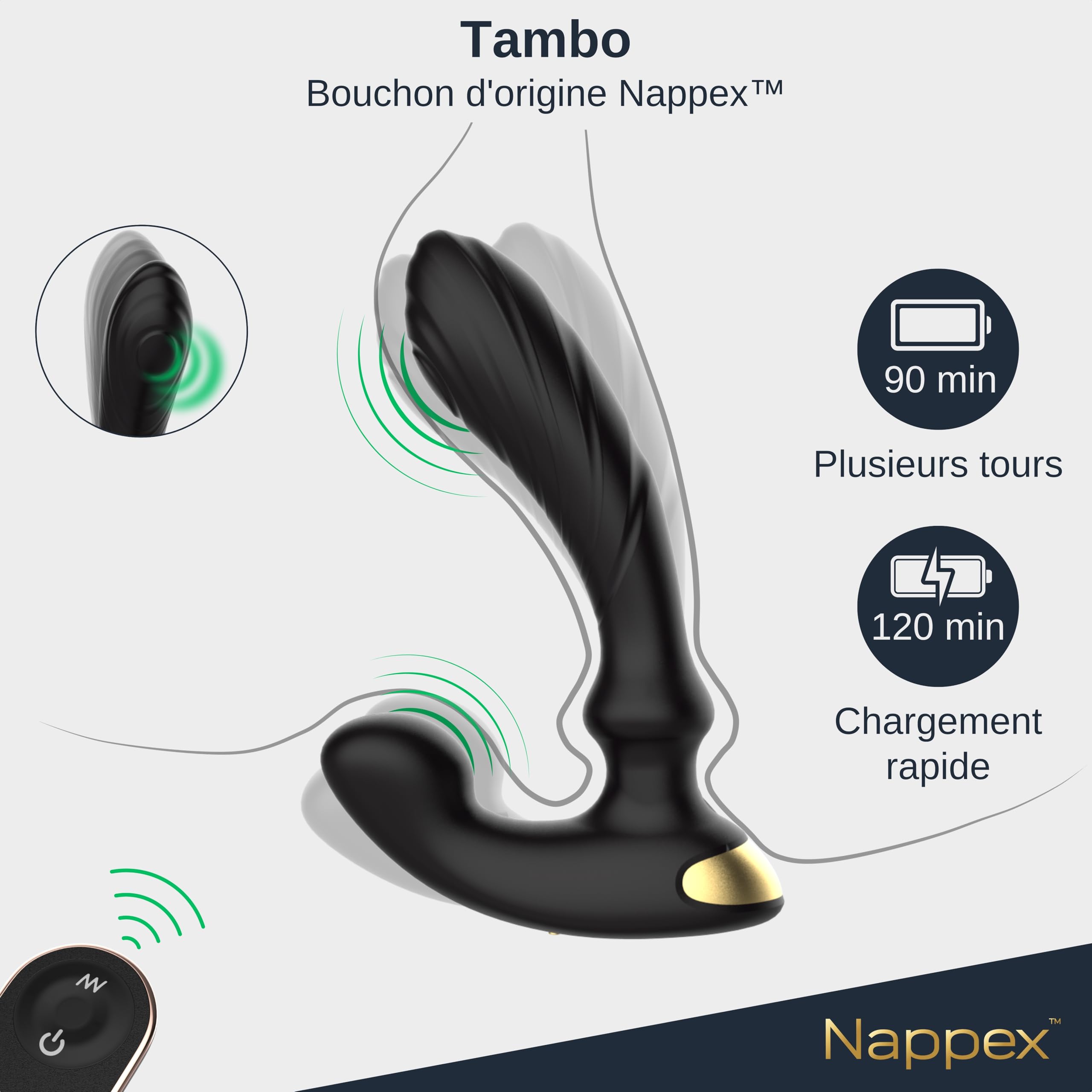 Stimulateur Prostate - Nappex Tambo - Masseur Vibrant - Vibromasseur Homme