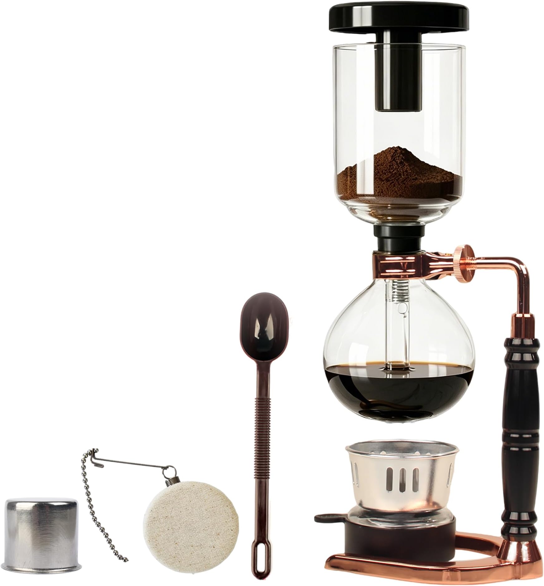 Siphon Coffee Maker 3-Cup Vintage Retro Beginner Vacuum Coffee Maker