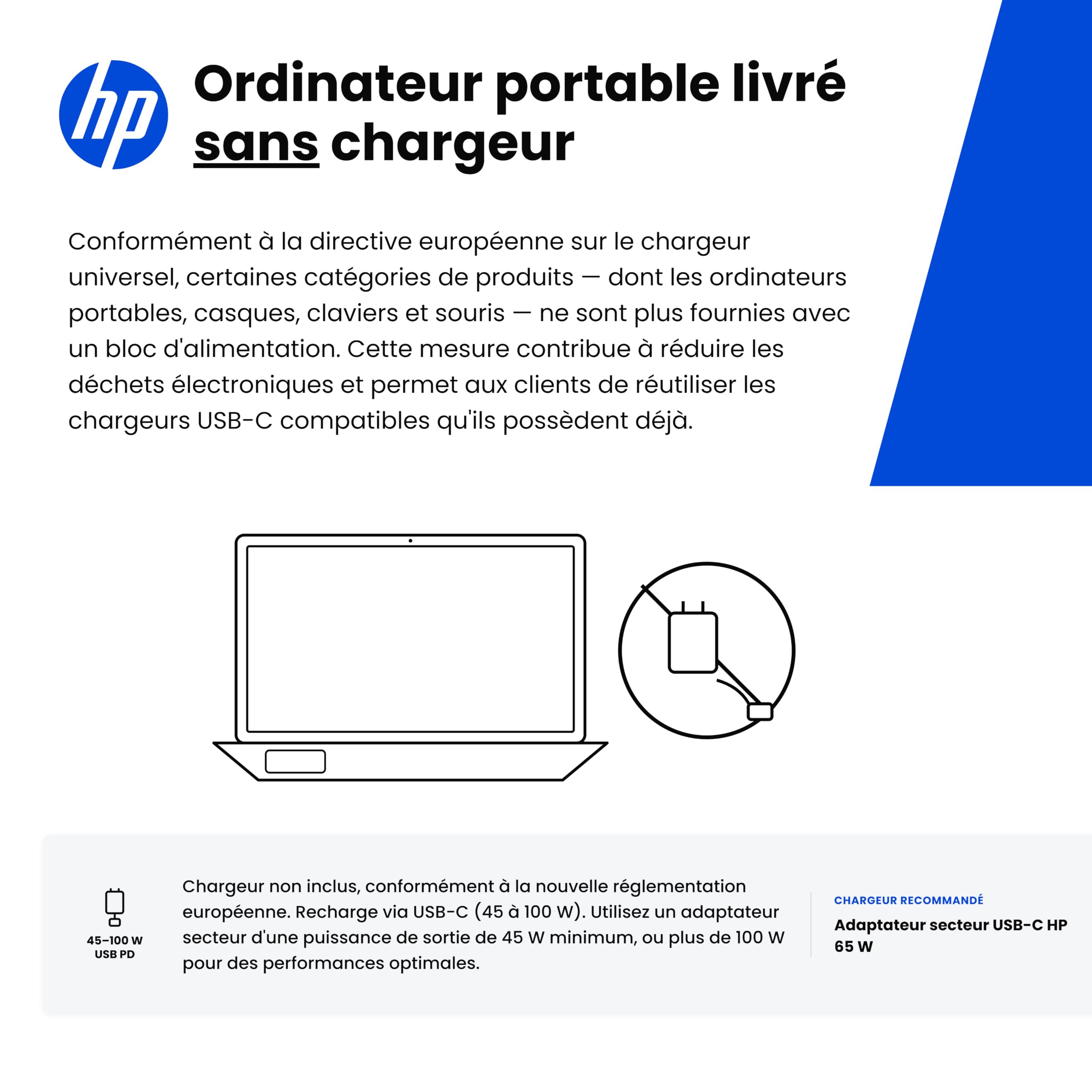 HP OmniBook 3 16-bz0000sf Ordinateur Portable 16" 2K IPS, PC Portable (Qualcomm Snapdragon X X1-26-100, RAM 16 Go, SSD 512 Go, Qualcomm Adreno GPU, Windows 11), Laptop Argent, Clavier AZERTY