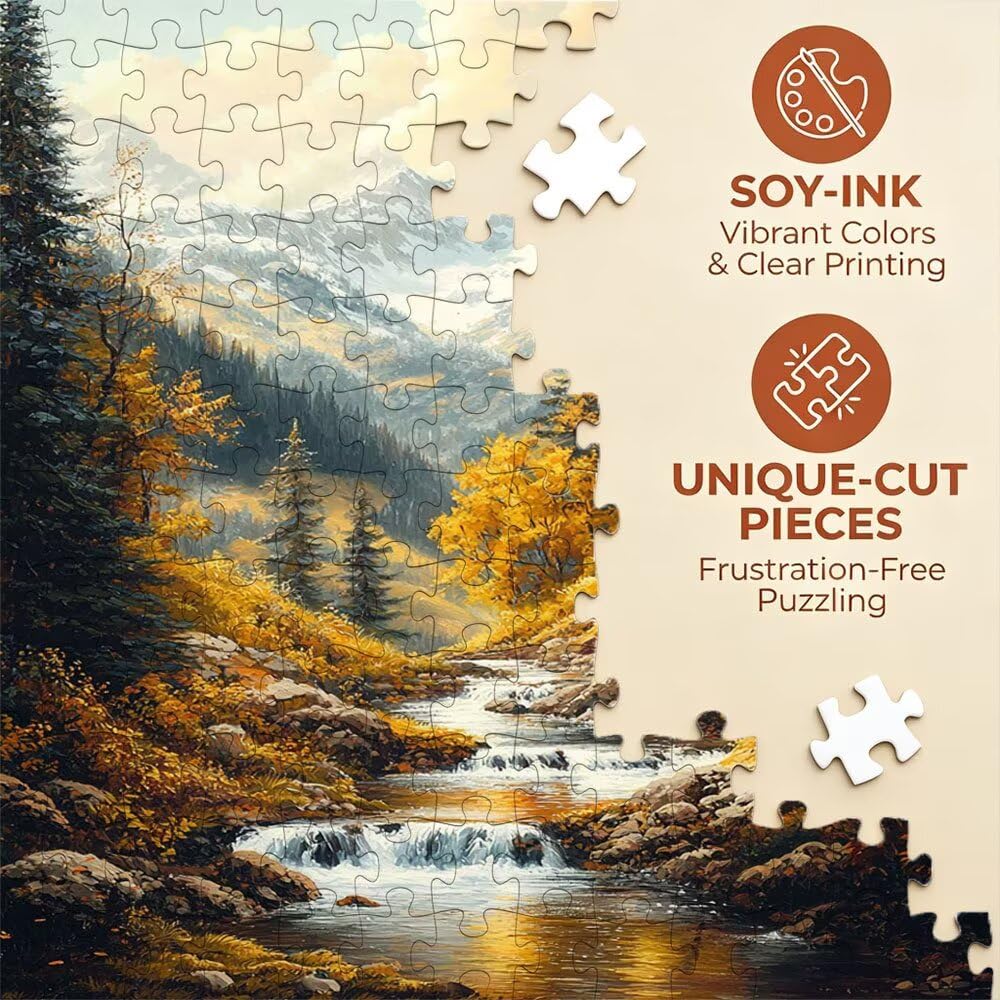 Puzzle 3000 Pezzi, Villaggio Stream 3D Puzzle per Adulti Impegnativo, Educa Puzzles Artistico, Divertente E Stimolante Puzzles Decorativo per La Famiglia, Regalo e Decorazione Pareti DX0YL6-934