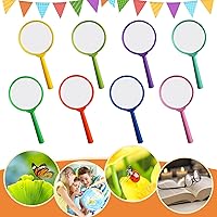 Vista 3 de 24Pcs Kids Magnifying Glasses Plastic Magnifier Colorful Hand Lens 5X Mini Magnifying Glass for Children Science Class Reading Outdoor Observation
