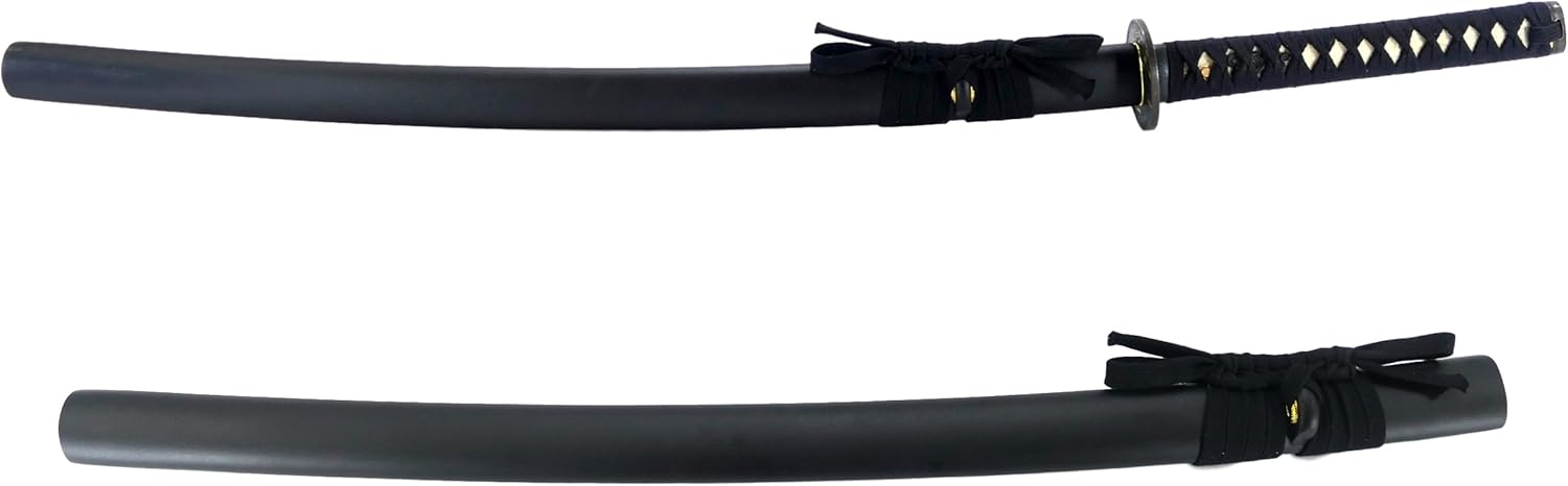 Makoto Handmade Sharp Katana Samurai Functional Sword 41" with Wooden Silk Wrapped Gift Box - Japanese Warlord Date Masamune