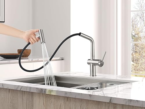 Vista 19 de AguaStella AS59W Grifo de barra blanca brillante o grifo de fregadero de preparación con rociador extraíble de una sola manija Shiny White