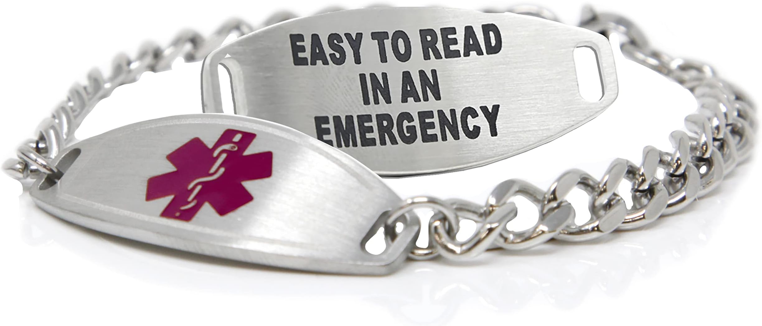 Pre-Engraved & Customized Dementia Medical Bracelet, Wallet Card Incld, Purple
