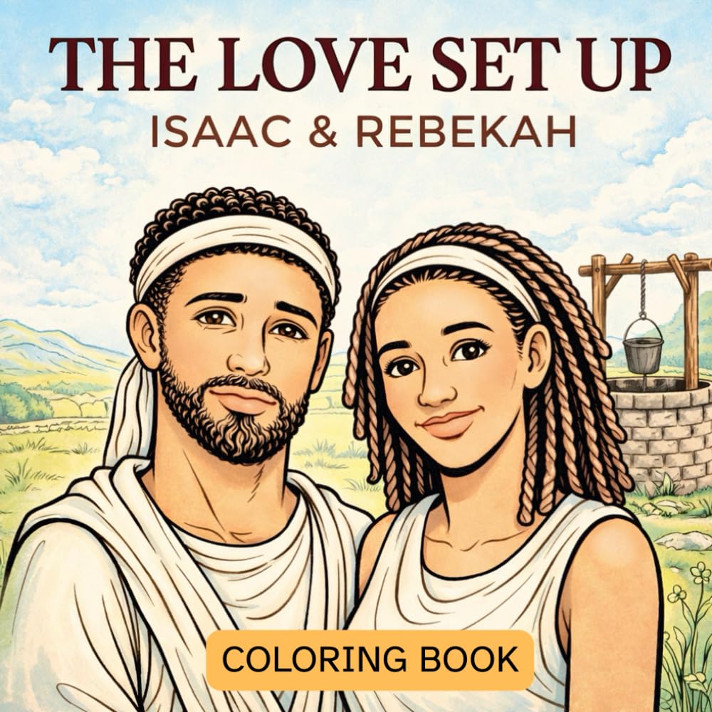 The Love Set Up: Isaac and Rebekah (Black Christian Coloring Book)