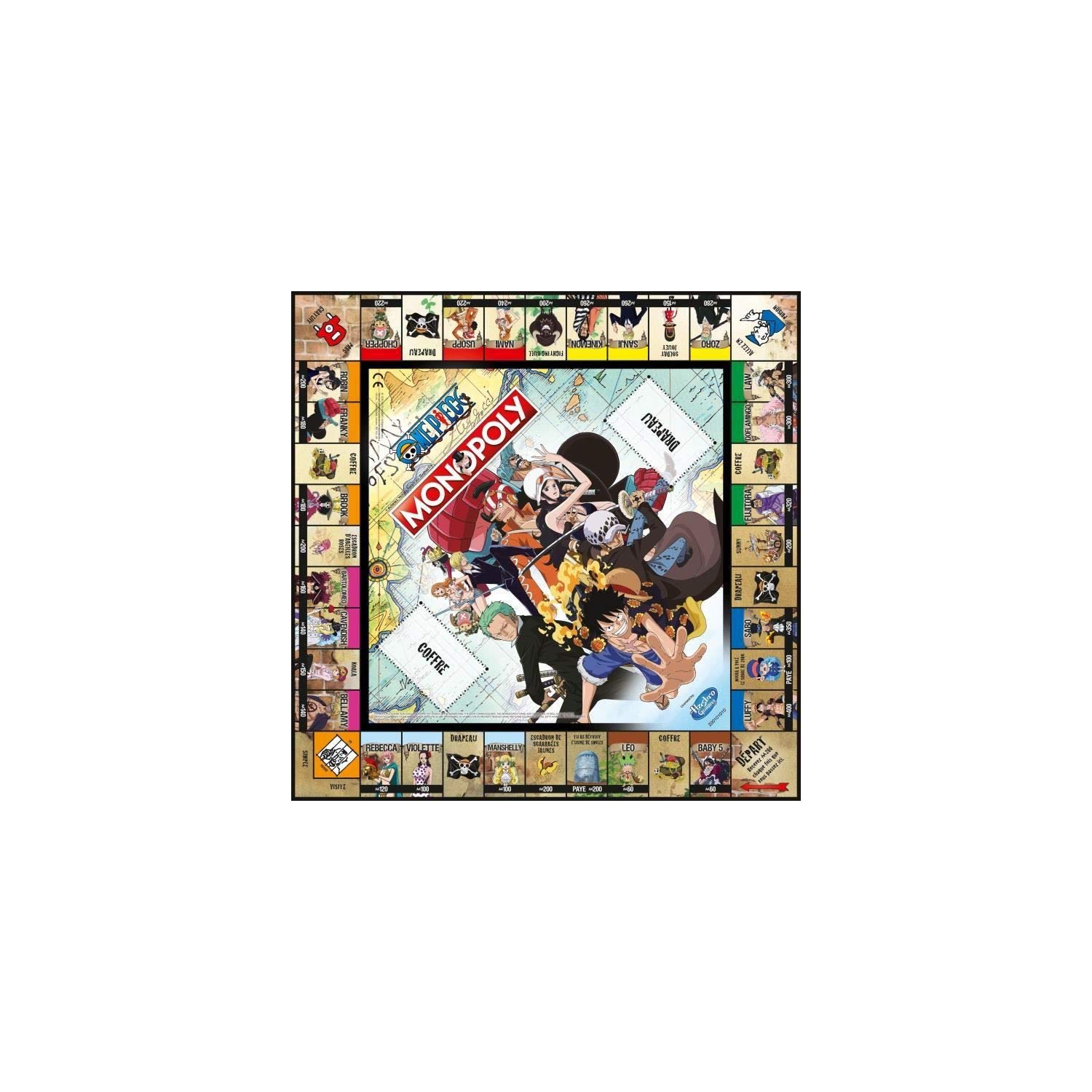 Winning Moves Monopoly One Piece en français - Jeu De Plateau 12+ - Jeu de Société pour 2 à 6 Joueurs - Jeux de Société Famille en français
