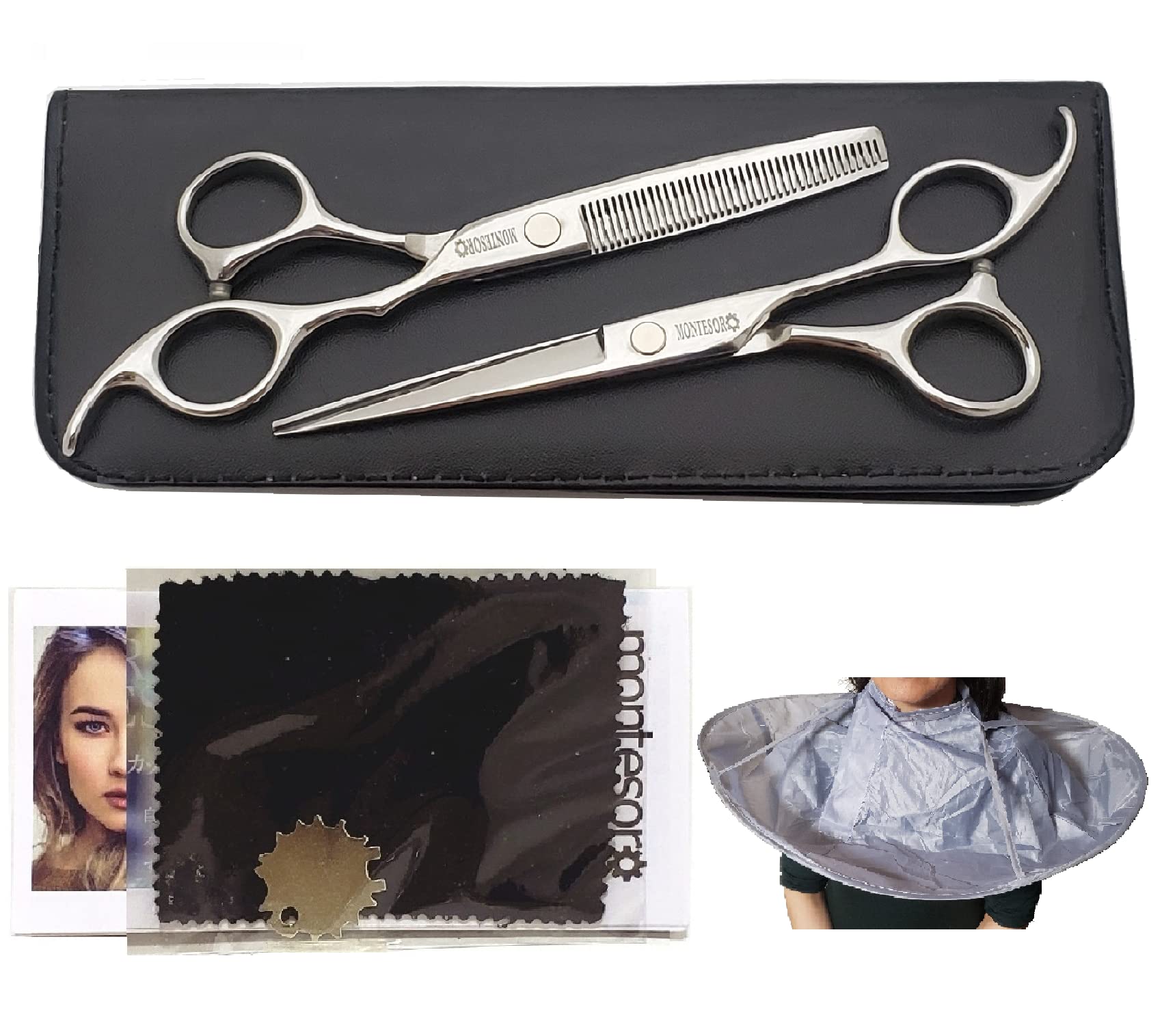 Amazon | montesoro 6点 ヘアカットハサミ セニング 散髪用 セルフ