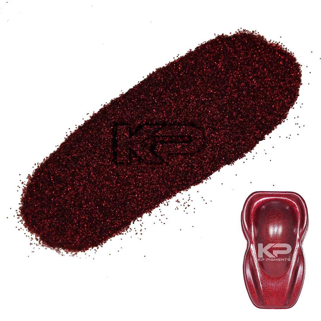 KP Pigments Red Velvet Microflake Extra Fine Metallic Glitter, Holographic Ultra Fine Glitter Powder for Resin, Tumblers, Crafts Painting Arts, Nail Art, Paints, DIY Decoration .004