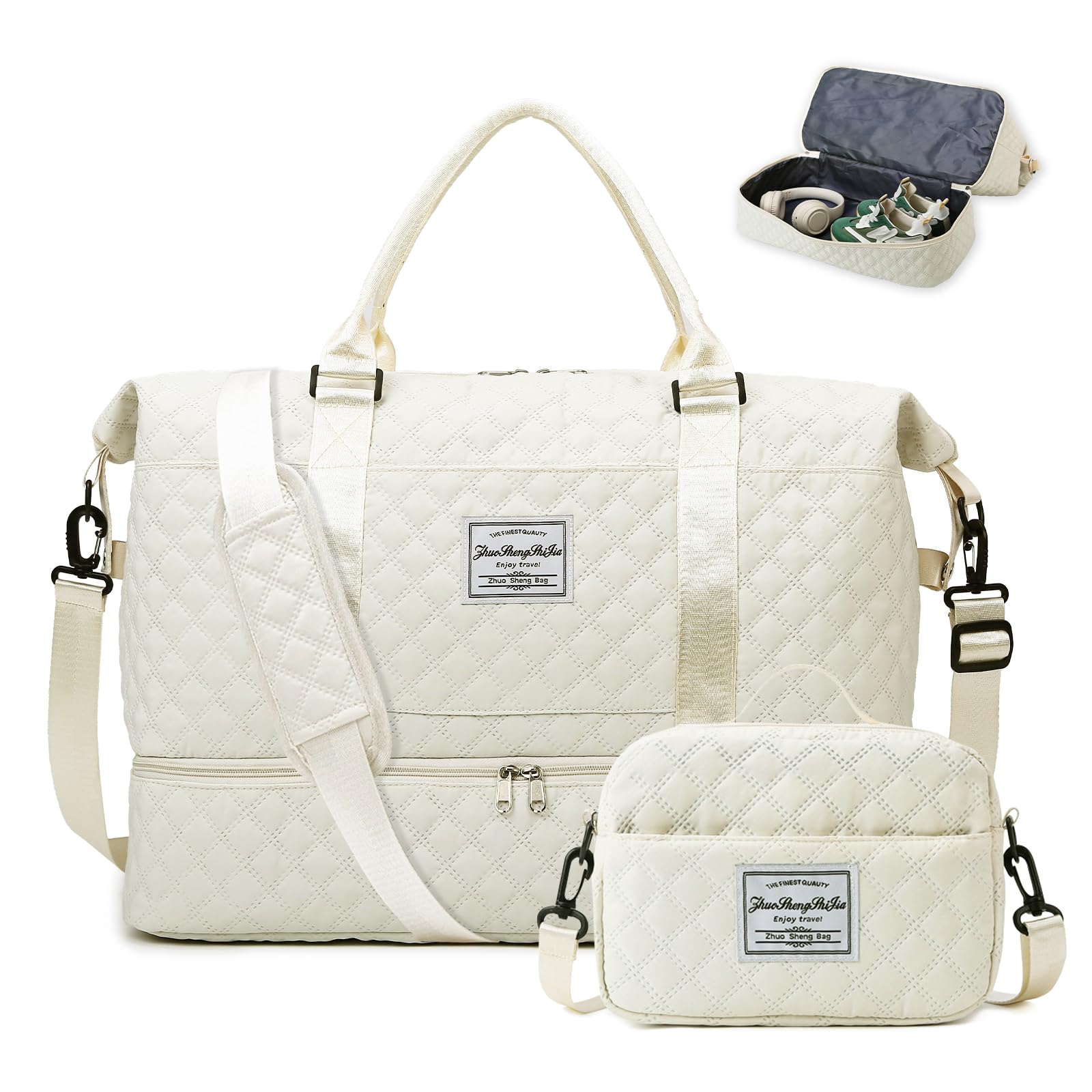 Travel Bags for Women Weekender Travel Duffel Tote Bag Carry on Overnight Bag Personal Item Travel Bag Sports Gym Tote Bag with Toiletry Bag Hospital