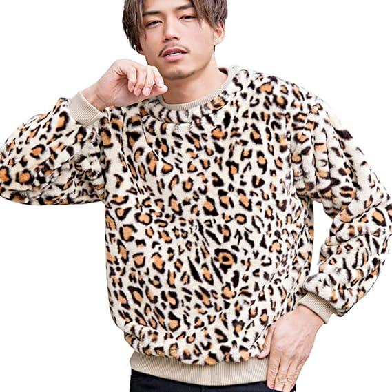 leopard crew neck sweater