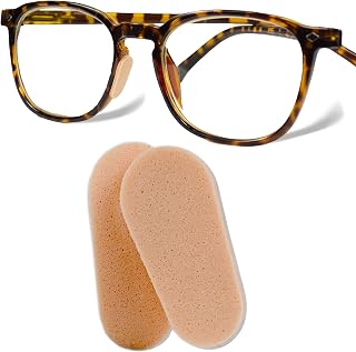 GMS Optical Symmetrical Self-Adhesive Soft Foam Nose Pads for Glasses, Sunglasses, and Eye-Wear, and More - Great for Plastic Frames – 15mm (60 Pair, Peach)