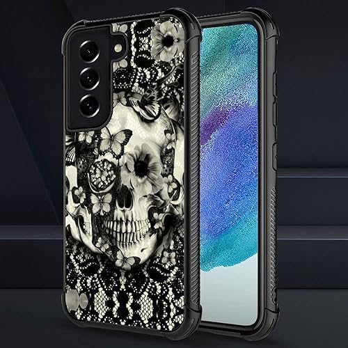 Vista 32 de Funda compatible con Samsung Galaxy S21 Plus, diseño gráfico de bandera de águila en blanco y negro, acrílico, a prueba de golpes, antiarañazos