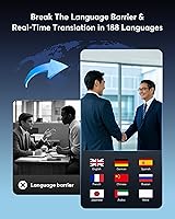 Vista 3 de Auriculares de traducción AI en tiempo real Auriculares traductores de 188 idiomas, Audifonos Traductores Inglés Inglés, Bluetooth 6.1, OWS Open Ear