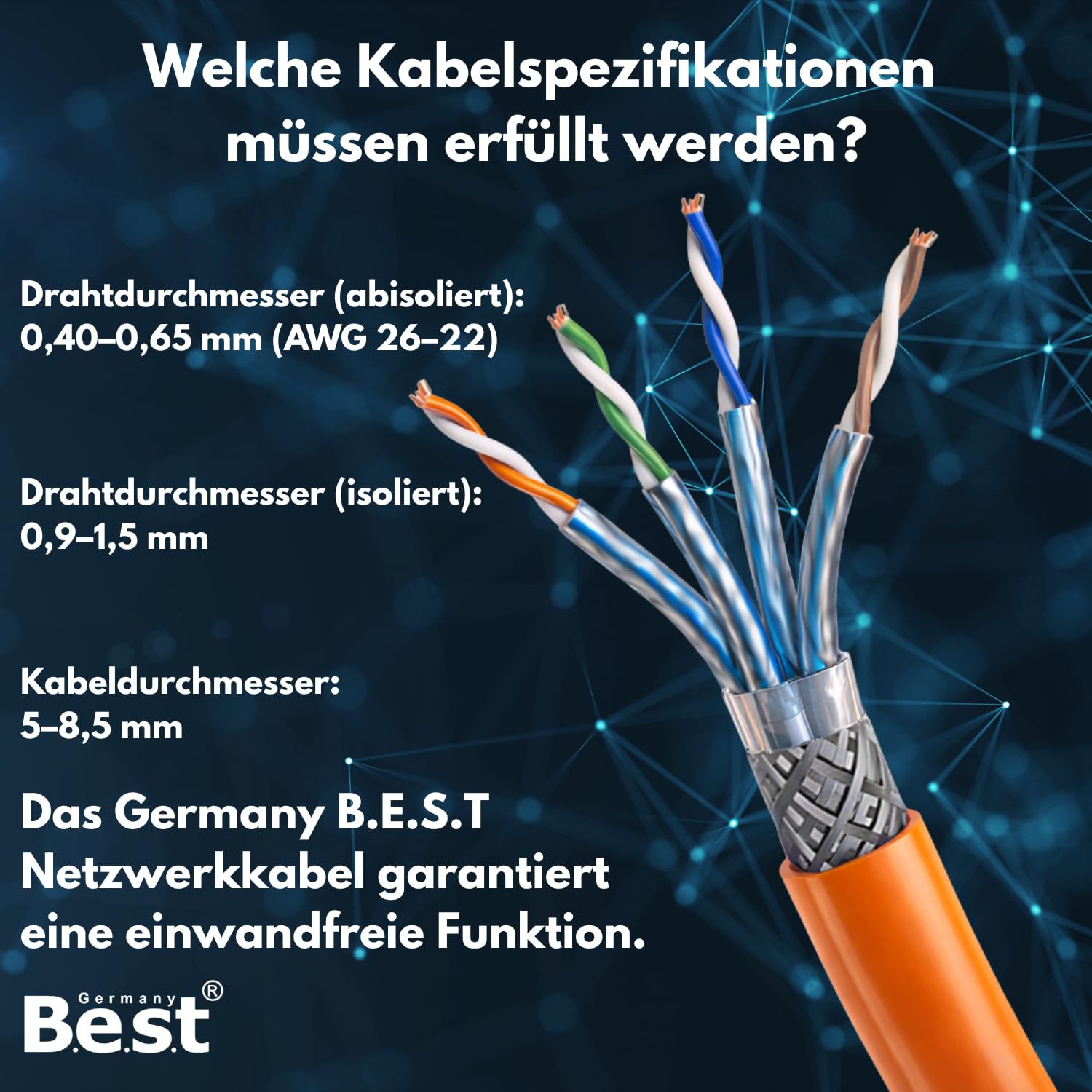 12x CAT 7 Keystone Netzwerkmodul RJ45 – High-Speed Keystone Buchse, werkzeugfreie Montage, 10 Gbit/s, STP geschirmt, vergoldete Kontakte, kompatibel mit AWG 22–26 & Patchpanel/Netzwerkdosen