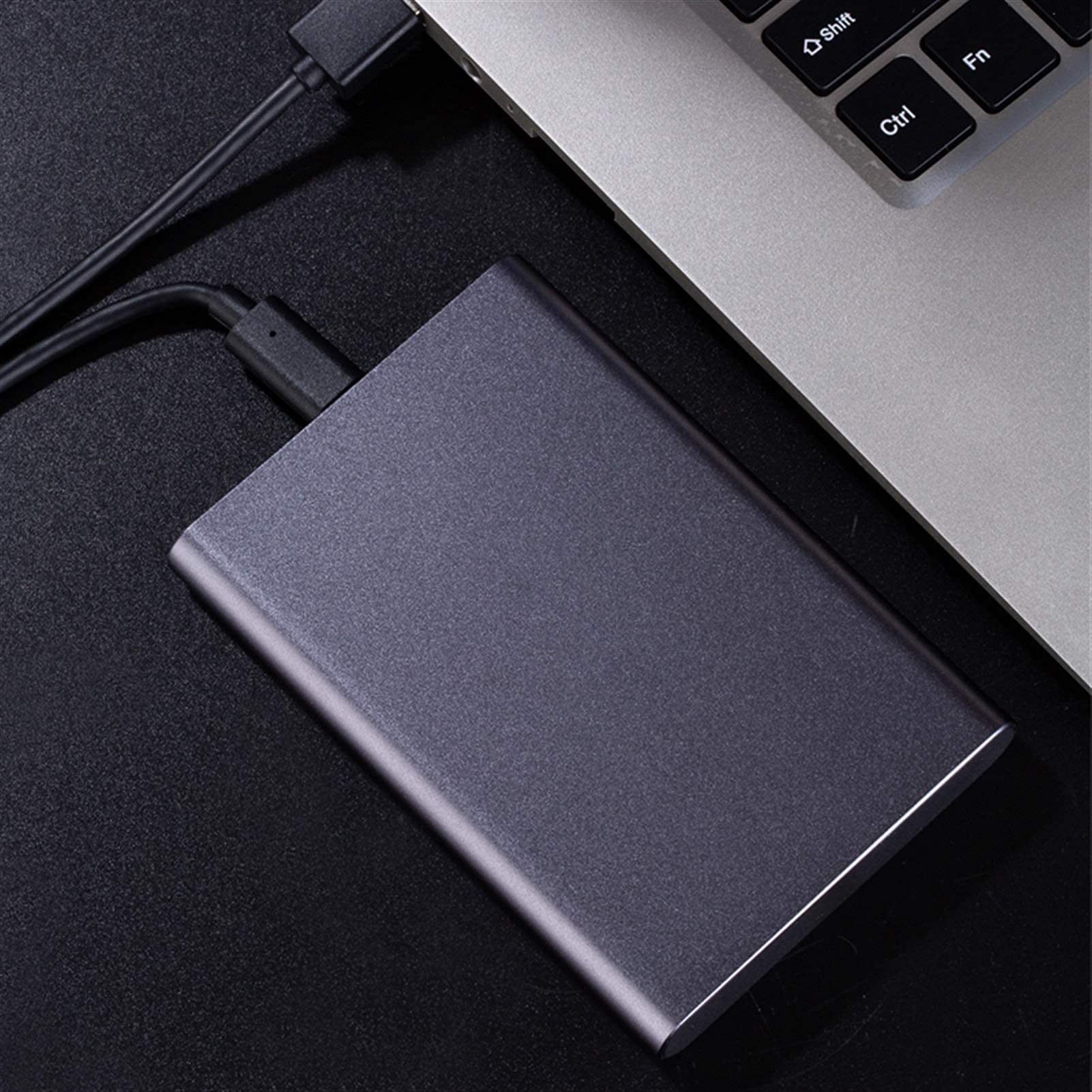 SSD Externe M.2 256Go - Ultra Fin Et Léger - Vitesse 500MB/s - Câble USB-C Vers USB-A Inclus - Compatible PC, Mac, TV, Console - 8