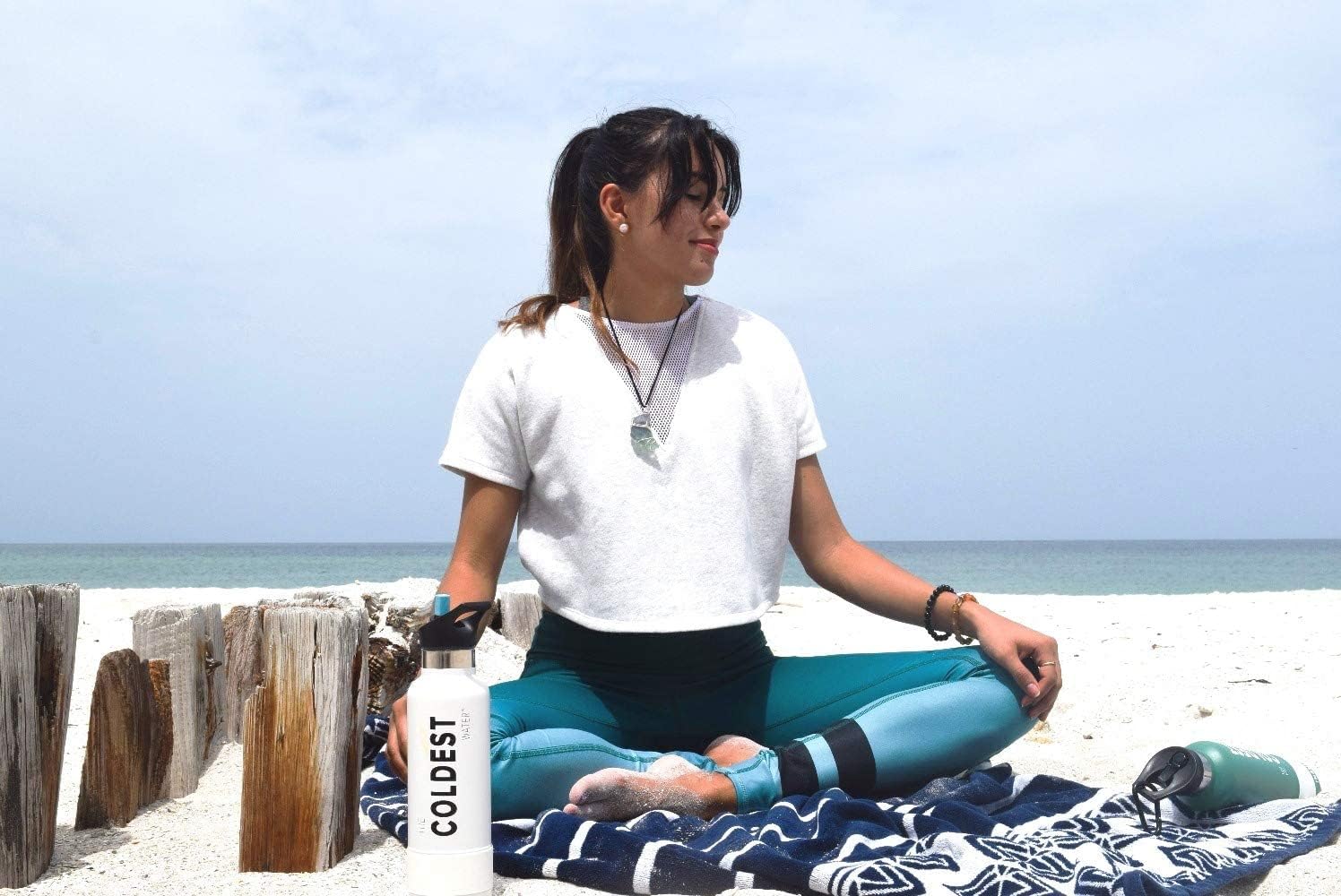The Coldest Water Insulated Standard or Wide Mouth Size 2.0 - Hydro Sports Straw Cap Flip Top Lid - Multi Compatible with Standard Flask Mouth Size Stainless Steel Water Bottles