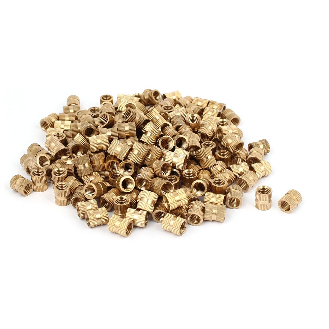 M8x12mmx10mm Brass Female Threaded Knurl Insert Embedded Nut Fastener 200pcs (de415debd20d5c98cdcaa791975318d1)