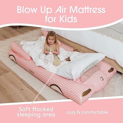 Miniatura 3 de FUNBOY Cama y colchón inflable de viaje para niños. Perfecto para fiestas de pijamas. Incluye bolsa de almacenamiento, tamaño individual