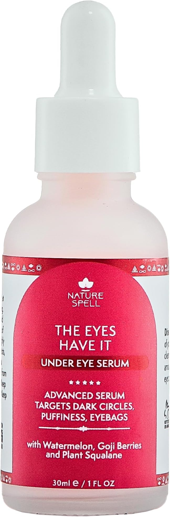 Eye Serum, Targets Dark Circles, Puffiness & Eyebags, Infused with Watermelon & Goji Berries, Vegan, 30ml