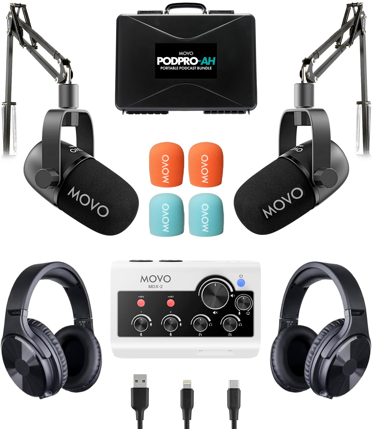 Amazon.com: Movo Portable Podcast Equipment Bundle for iPhone