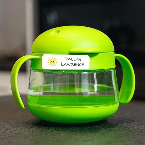 Miniatura 5 de Etiquetas de nombre personalizadas para niños para guardería (180 unidades), impermeables, aptas para lavavajillas, etiquetas con nombre