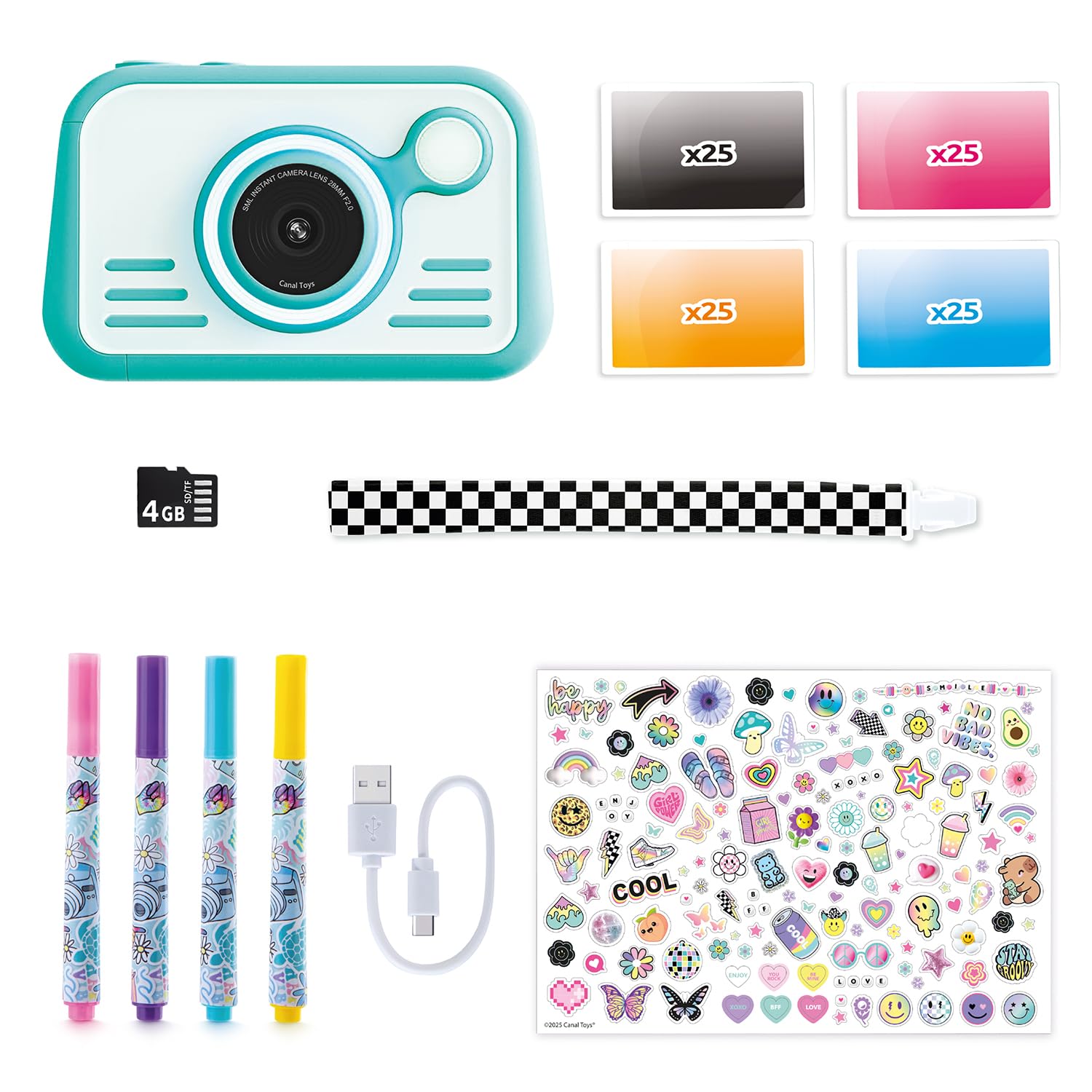 Photo Creator Instant Print Camera 2.0, carta fotografica REALE! Touch screen da 3 pollici. Scatta foto e stampa istantaneamente! Nessun bisogno di inchiostro, flash e luce anulare! 100 foto incluse