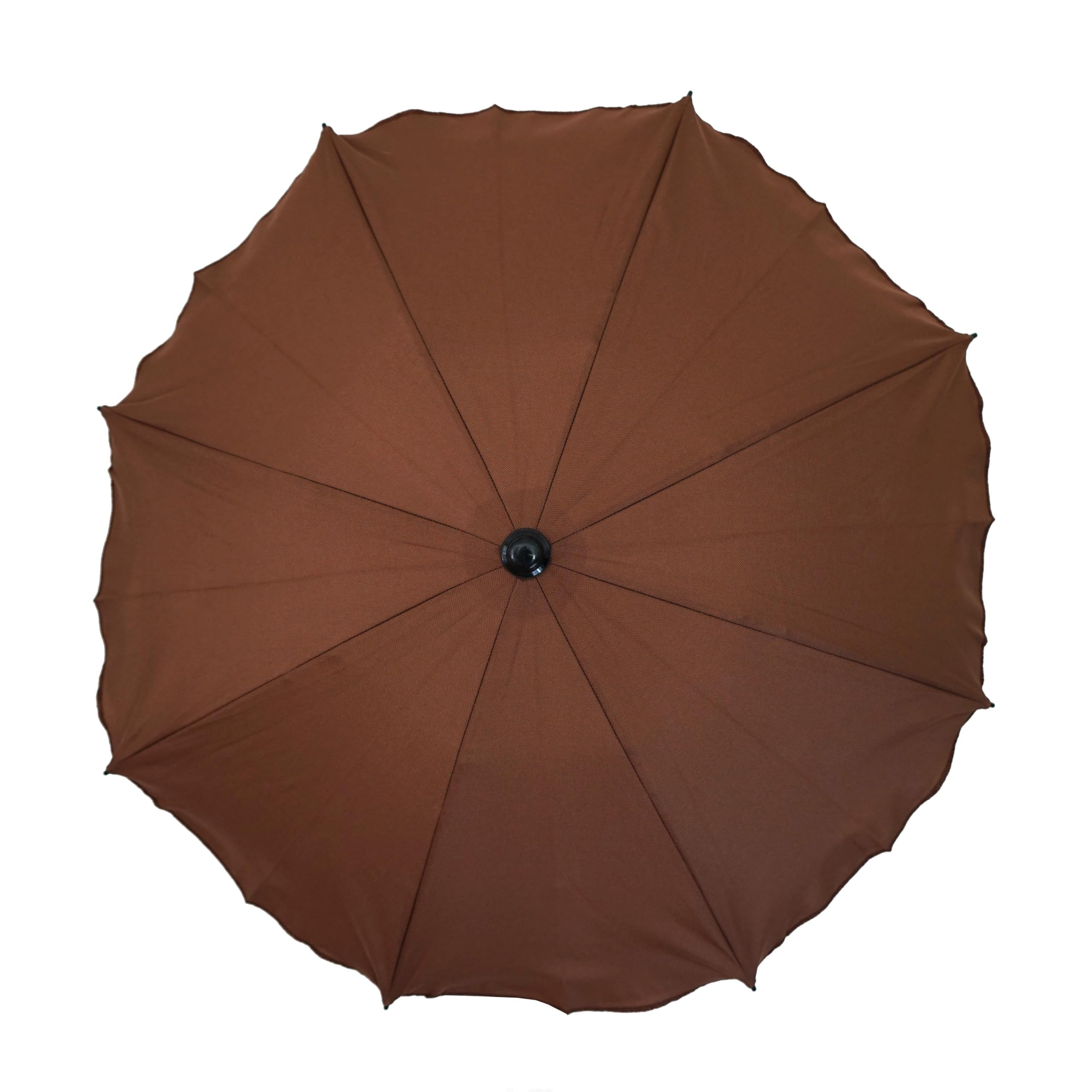 Skyline Universal Sonnenschirm Regenschirm für Kinderwagen und Sport Buggy, Babywagen Schirm mit Universal Halterung, UV-Schutz50+ Sonnensegel Sonnenschutz (Braun)
