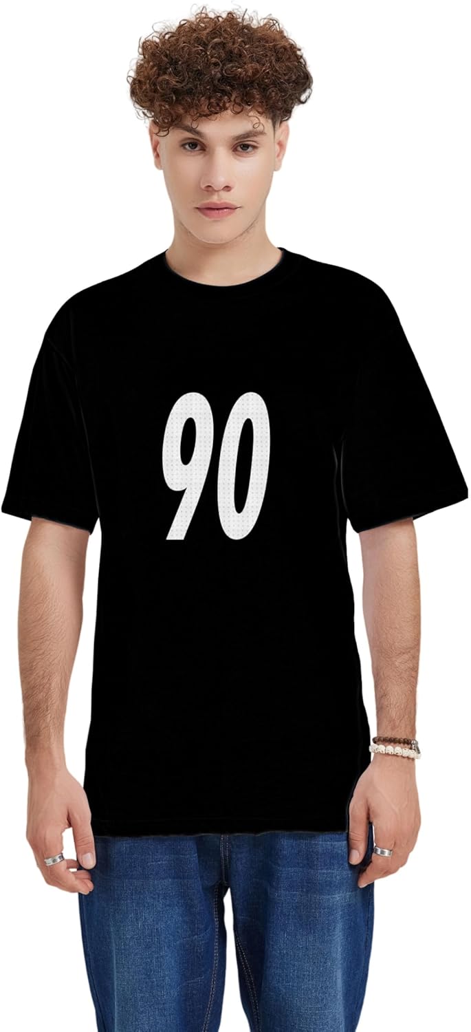 Custom Football T-Shirt No Brand/Logos 100% Cotton for Mens/Womens/Kid