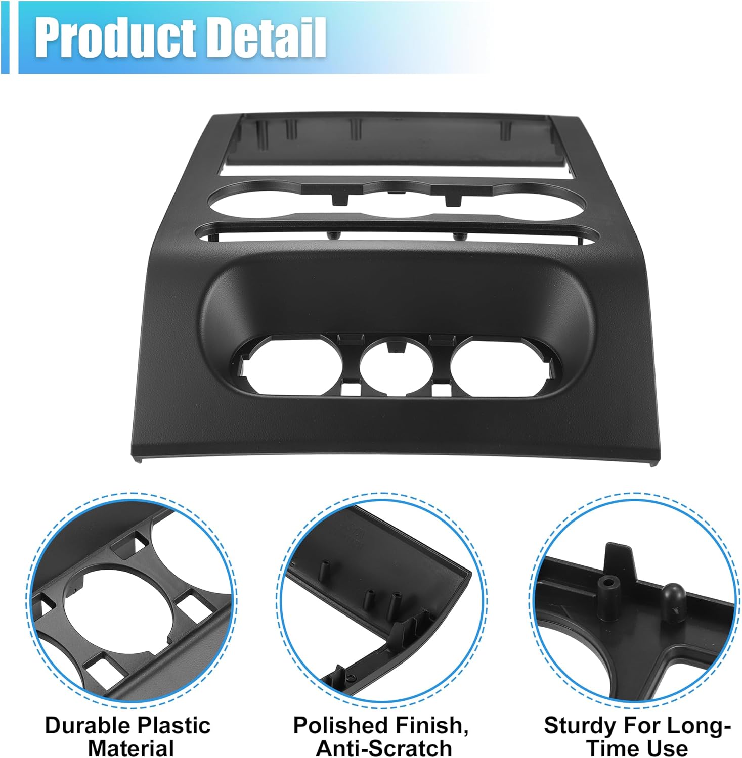 X AUTOHAUX Dash Radio Bezel Center Dashboard Trim Panel Cover for Ford F150 2004 2005 2006 2007 2008 4L3Z-1504302-AAA Dash Radio Climate Bezel Center Trim Panel