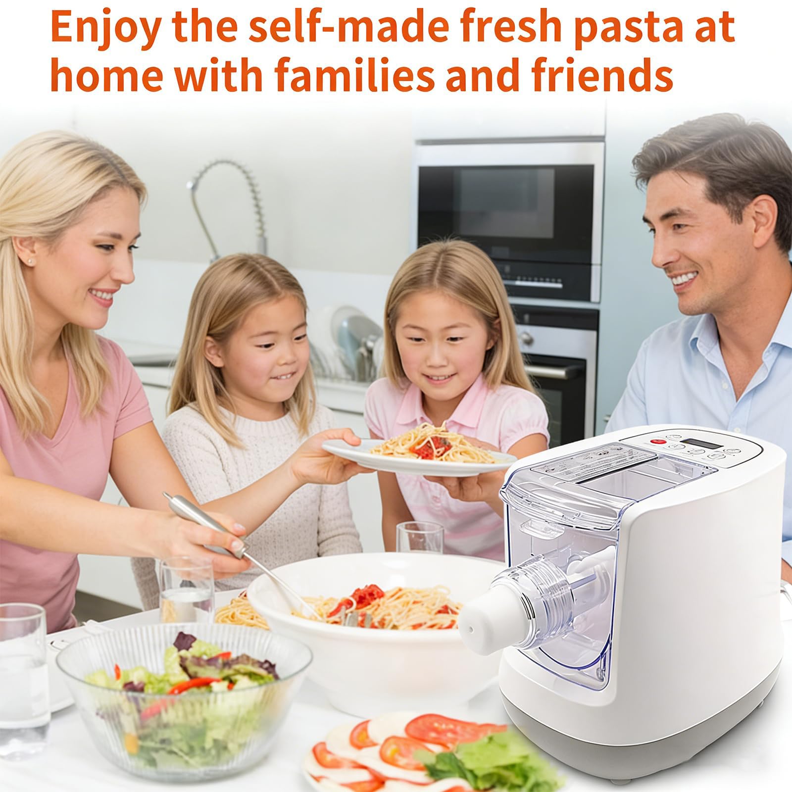 Macchina Automatica Per Pasta Elettrica, 260w Per Spaghetti E Noodles Freschi Fatti In Casa In 10 Minuti, Multifunzionale Con Estrusore Multi-forma E Sfogliatrice Per Impasto Per Pasta Ripiena E Macch