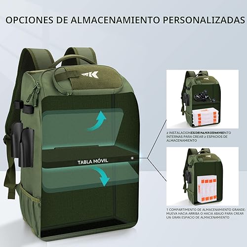 Miniatura 5 de KastKing KarryAll - Mochila para aparejos de pesca con soporte para caña, 4 cajas de aparejos, bolsa de aparejos de 40/26L, almacenamiento