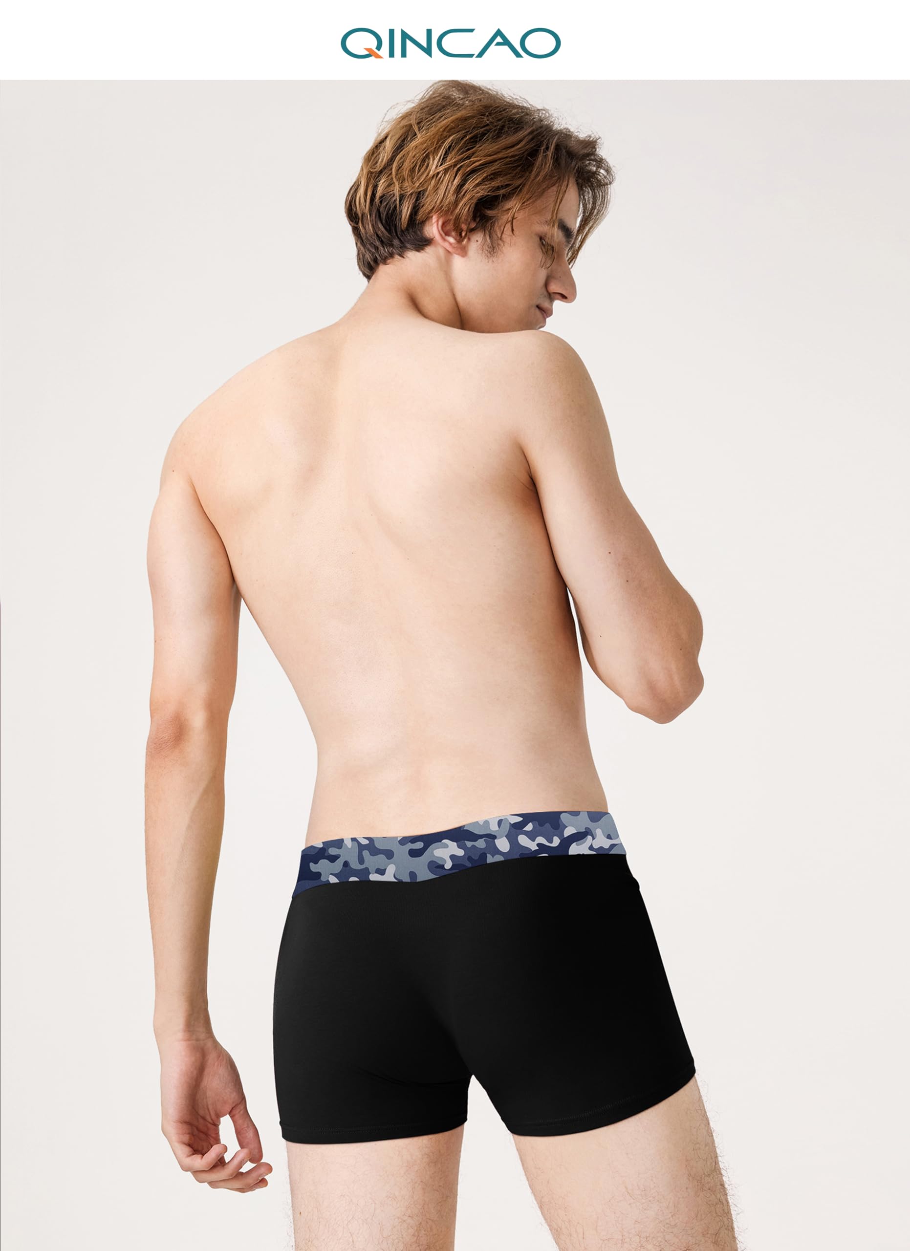 QINCAO - Boxer da Uomo, Confezione da 6 Pezzi, privi di Etichette Che graffiano, Biancheria Intima, Boxer in Cotone, Taglia: S - 4XL