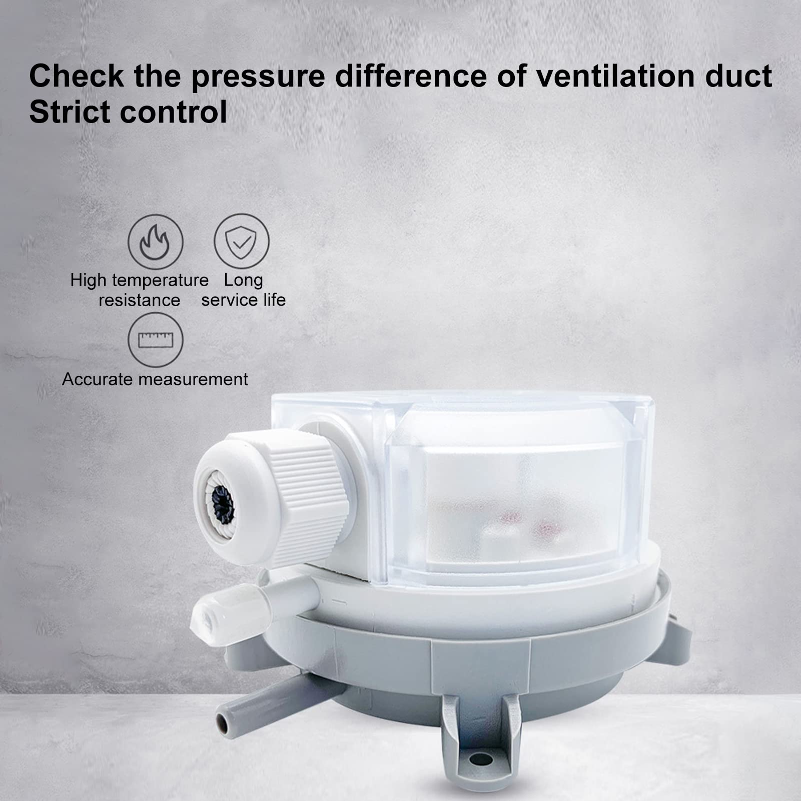 Pressostato Ventilazione Riscaldamento,Pressostato Differenziale LF32-10, 200-1000Pa Impermeabile con Sicurezza Surriscaldamento e Spegnimento Automatico